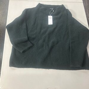 Eileen Fisher Forest Green Turtleneck Sweater Cashmere